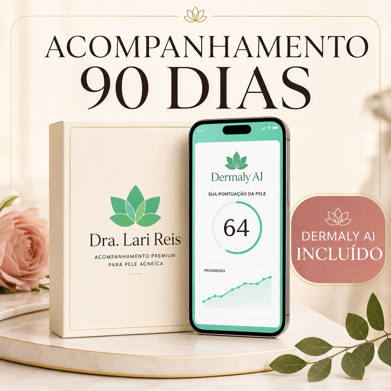 Acompanhamento Individual de 90 dias com Dermaly AI